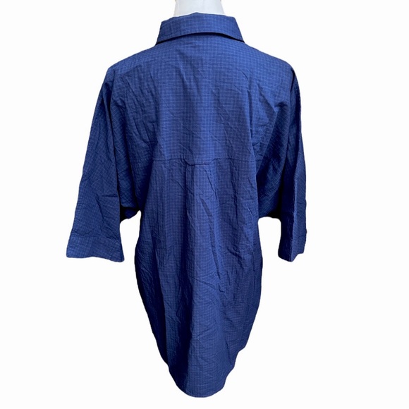 Everlane The Cotton Tourist Shirt Plaid Button Down Navy Blue Size Small - Picture 2 of 9